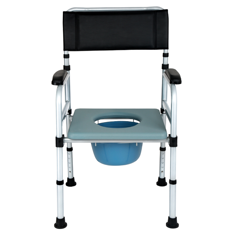 Scaun cu WC de camera, pliabil, din otel, cod CMB-692-1 